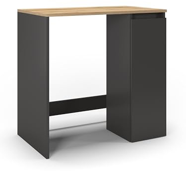 regalik Waschmaschinenschrank mit Stauraum, 90 x 88 x 53 cm, Schwarz