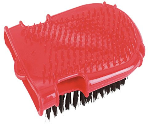 Kerbl Putzhandschuh aus Kunststoff, Rot