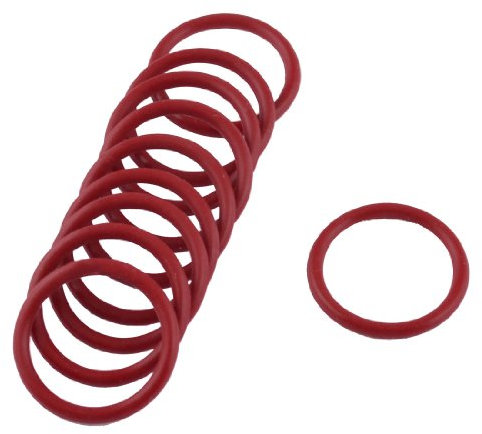 sourcing map 10 x Red Rubber 25 mm x 2,5 mm x 20 mm Oil Seal O-Ringe Dichtungen Unterlegscheiben de