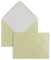 100 Stück, Farbige Briefumschläge, DIN C6, Nassklebung, Spitze Klappe, 100 g/qm Glänzend, Ohne Fenster, Creme (Champagner), Blanke Briefhüllen