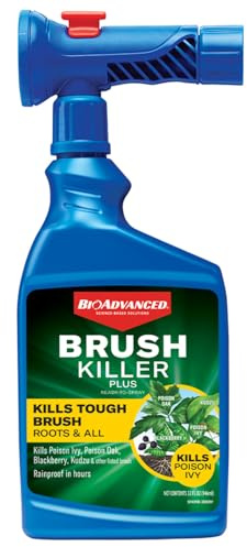 BioAdvanced Brush Killer Plus, Ready-to-Spray Weed Killer, 32 oz – Kills Tough Brush Roots & Poison Ivy