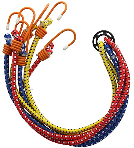 3 Piece 8mm 40 Bungee Straps With hooks on Ring