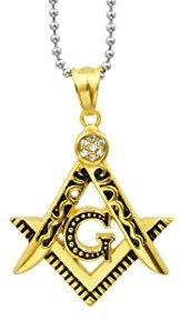 Masonic Freimaurer-Anhänger für Damen, Goldfarben