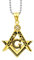 Masonic Freimaurer-Anhänger für Damen, Goldfarben