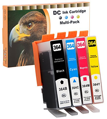 D&C 4X Multipack Druckerpatronen Kompatibel für HP 364 XL 364XL für HP Deskjet 3070A Officejet 4620 4622 HP Photosmart 5510 5512 5514 5515 5520 5522 5524 4622 6510 6520e 7510 7520 7515 B8550 C5324