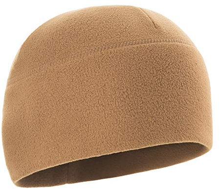 M-Tac Fleece Watch Cap - Army Military Tactical Beanie Hat Winter Skull Cap, Coyote Braun, SMALL