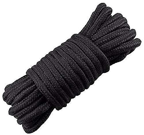 Wolike 10 Meters Long Ropes 7mm Thickness,Camping Rope,Garden, Boating, Pets,Climbing rope,Multi Purpose Utility Ropes (Black, 10)