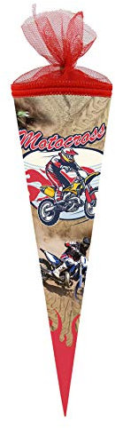 Nestler Schultüte Motocross Zuckertüte Einschulung Schulanfang Schule: Größe: 22 cm rund