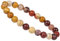 ELEDORO echtes Edelstein Perlen Armband - Natürliche Chakra Power Steine, Stretch Design, 8mm (Mookait)