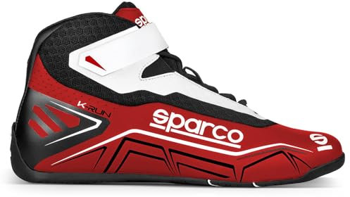 Sparco K-Run Schuhe GRÖSSE 43 EU SCHWARZ/Fluo YE, Rot Weiß