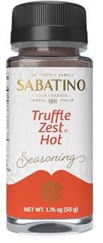 Sabatino Tartufi Truffle Zest Seasoning, Hot, The Original All Natural Gourmet Truffle Powder, Plant Based, Vegan and Vegetarian Friendly, Kosher, Low Carb, Keto, Non-Gmo Project Certified, 50 gram