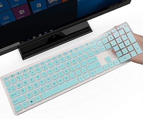Keyboard Cover for HP Pavilion 27 All in One PC, 27-xa0014/27 Xa0055Ng/0370Nd/0076Hk/0010Na, HP Pavilion 24-inch 24-xa0020 Xa0002A Xa0032 xa0013w Skin, HP All in One Keyboard Cover, Mint
