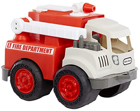 Little Tikes Dirt Digger Feuerwehrwagen für Kleinkinder - Spritzt Wasser - Ausziehbare, drehbare Leiter - Fördert aktives Spielen - Für drinnen oder draußen - Ab 2 Jahren