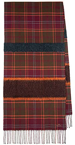 PS by Paul Smith Ps Paul Smith Herren Schal Big Check, burgunderfarben, Einheitsgröße