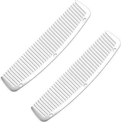 Pettine da barbiere in metallo anti statico in acciaio inox, pettine da taglio per capelli, pettine da parrucchiere per uomini e donne (pettini tascabili)