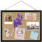 Pinnwand Kork, FEBSNOW 30x40CM Pinwand Korktafel Schwarzem Rahmen Korkwand mit Stecknadeln Korkwand für Büro Schule