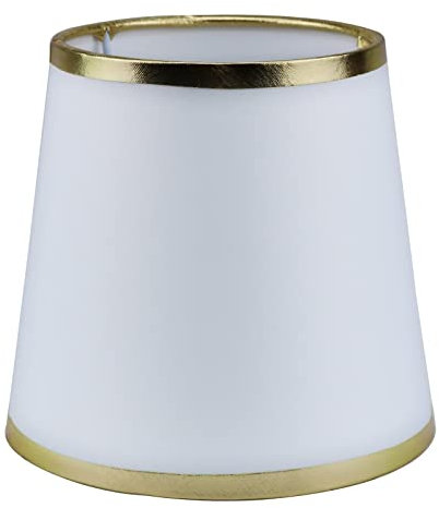Sinta 16cm/6 Lampenschirme Lampenschrim Stoff Konische E14/E27 Ersatzschirm Klein hängelampe für Kerze Kristall Kronleuchter Candle Light Wand Licht Tischleuchte,Gold Brim