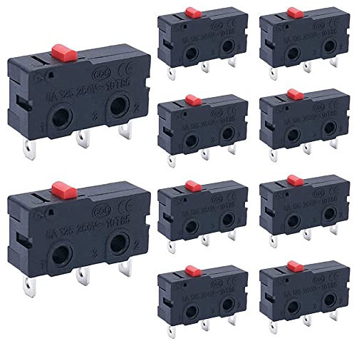 Taiss/10 pièces Mini Micro interrupteur de fin de course 5A 125 250V AC SPDT 1NO 1NC bouton à action instantanée Type 3 broches KW11-3Z01