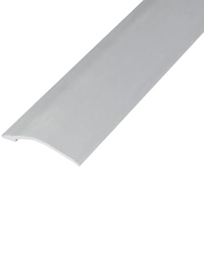 eXtreme Self Adhesive Angle Edge Flooring Strip | 3ft Stick-Down Door Strip for Laminate, Tile, Wood, & Lino Flooring | Sturdy, Waterproof, and Dirt-Resistant Ramp Threshold Bar - Brushed Aluminium