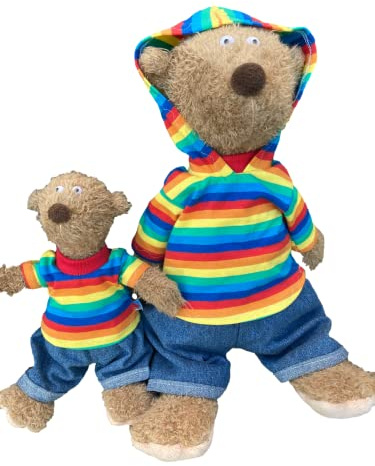 Kleidung Handmade Shirt oder Kapuzenshirt + Jeans für Bären Teddy Gr. 22 cm / oder 35 cm Bekleidung Puppenkleidung