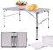 AUTOFU Klapptisch 91 cm höhenverstellbar Outdoor Camping Picknicktisch Faltbarer Bocktisch Zusammenklappbarer Gartentisch Klapptisch Tragbarer Allzwecktisch Stabiler, leichter Aluminiumrahmen