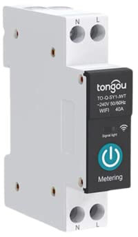 DAZZLEEX 63A per Tuya WiFi Intelligente Interruttore 1P DIN Rail Home Telecomando Interruttore Nero Cintura