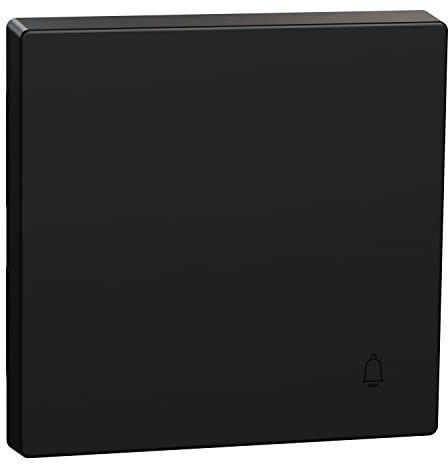 Schneider Electric MEG3305-0403 Pure Decor, M-Smart, M-Plan, M-Elegance, Schwarz Matt, Wippe mit Klingelsymbol