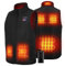 KEMIMOTO Heated Gilet for Men, Electric Heated Vest with 10000 mAh Battery, Warm Jacket with 6 Heating Zones for Motorcycling Hiking Skiing Fishing