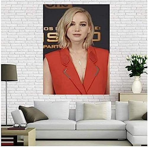 Poster Jennifer Lawrence Schauspielerin Sängerin Star Poster Foto Porträt Bilder Poster Und Drucke Wand Kunst Home Decor 50X70Cm Kein Rahmen