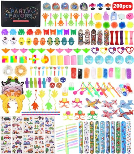 SOBEAU 200 Teile Kindergeburtstag Mitgebsel Set,Goodie Bag Kindergeburtstag,Packs mit mehreren Elementen für Kinder,Tattoo Kinder,Schülerbelohnung