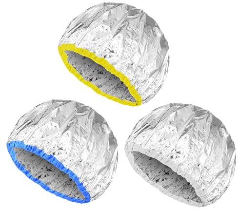 3 Pack Hair Cap Hair Dye Cap Heat Cap for Deep Conditioning Aluminum Foil Shower Caps Reusable Hair Cap for Oil Treatment Hair Dye Cap For Home Salon