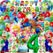 Super-Mario Kindergeburtstag Deko 4 Jahre, Mario Geburtstag Deko Set, super-mario luftballon 4. Geburtstag, Mario Party Deko Zahlenballon mit mario Hintergrundstoff, Mario Ballon Girlande Party Deko