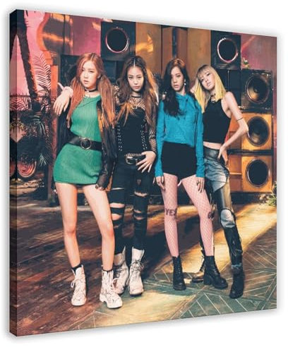 Kpop Poster Blackpink 33 Leinwand Poster Schlafzimmer Dekor Sport Landschaft Büro Zimmer Dekor Geschenk Rahmenstil 40 x 40 cm