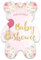 Opomzk Winnie Puuh Einladungskarten für Babypartys – Pooh Bär rosa Blumen-Baby-Party-Einladungskarten in Bärenform, 20 Stück – Babyparty-Einladungen für Mädchen