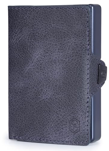 slimpuro Geldbörse Herren, Slim Wallet mit RFID Schutz, Leder-Geldbörse Herren Klein mit Münzfach, Portmonee für Herren und Damen, Kartenetui & Geldbeutel für Herren, Brieftasche für 12 Karten