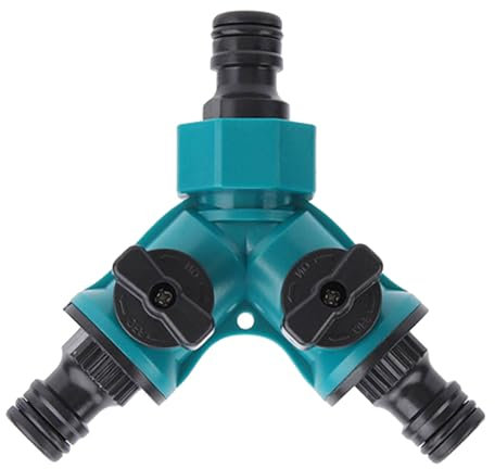 Bvizyelck 2-Wege-Verteiler Gartenschlauch Wasserverteiler 2-Wege-Ventil Mit Absperrventil Schlauchverbinder Gartenschlauch Verteiler 2-Wege Wasserhahn Verteiler Gartenschlauch Anschluss (2-Wege)
