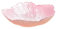 Plato de cristal blanco para fruta, plato para dulces en forma de flor, bandeja de cristal irregular, soporte para frutas y postres (grande, rosa)