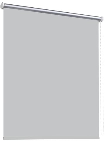 Blackout Roller Blinds for Windows 95 x 145 cm UV Protection Sunshade Privacy Screen Made to Measure Available for Window and Door, Light Grey
