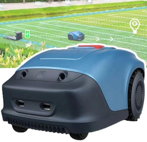 Tosaerba robotizzato, tosaerba da giardino intelligente completamente automatico con pianificazione del percorso, per prati fino a 300 m², larghezza di taglio 18 cm e altezze di taglio 20-55 mm
