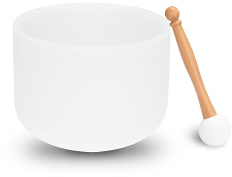 Crystal Singing Bowl, A Harmonic Sound Therapy Instrument for Meditation with Friends and Families (Note C)