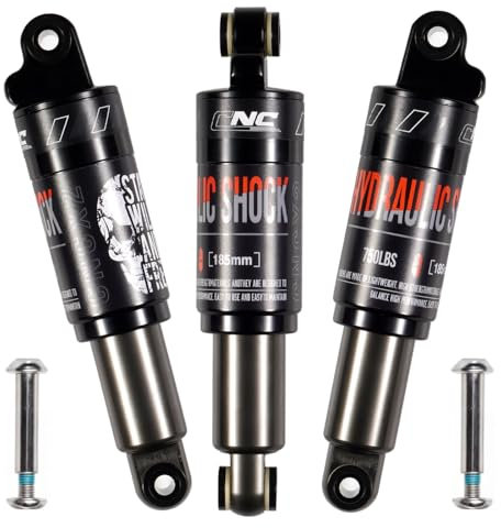 CNCLOL Fahrrad Stoßdämpfer Hinten, Fahrrad dämpfer 120mm/125mm/150mm/165mm/185mm/190mm/200mm für Mountainbike/Mtb/Mtn/ebike/Elektroroller/Dirtbike Hydraulische Shock Absorber.