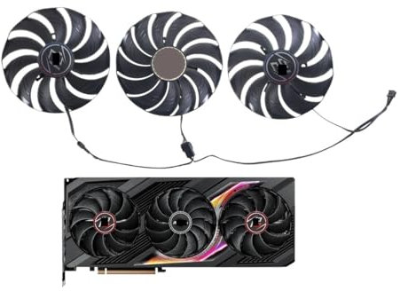 QKFTCSDW Ventilateur de Carte Graphique 98MM CF1010H12S DC12V 0,35A Compatible avec RX 7800 XT Phantom Gaming 16GB OC Fan