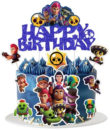 9 Cupcake Topper,Cake Topper,Torta Toppers,Compleanno Cupcake Toppers, Decorazione Torta Cartoon,Bambini Compleanno Tema Party Regalo Torta Decorazioni