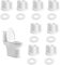 VZU 8 Sätze WC-Sitz Befestigung Rückenmutter, WC-Sitz Unterlegscheiben Set, M6 Gewinde WC Sitz Schrauben Set, Toiletten Hardware Ersatz für Oben Montierte WC-Sitz Scharniere