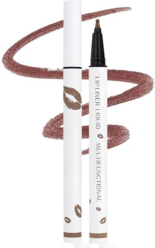 Lipliner, 2025 Neu Lipliner Wasserfest, 2-in-1 Langanhaltender Lippenkonturenstift mit Mattes Finish, Hochpigmentiert und Geschmeidig, Konturieren Sie Ihre Lippen (#07, 0.6ml)