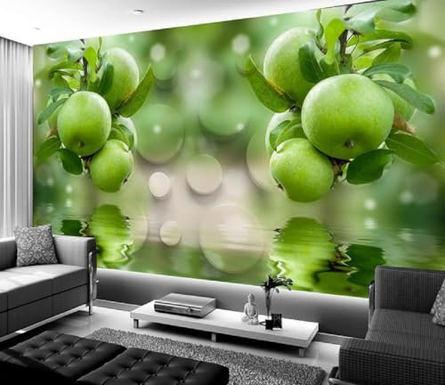 Vlies Fototapete Obst 3D Effekt 150x105 Grün Foto Tapete Schlafzimmer Wohnzimmer Moderne XL Wandtapete Vliestapete Fototapeten Poster Wand Dekoration a.7593
