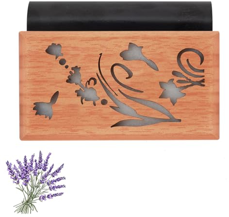 ECOGREDA Auto-Lufterfrischer aus Holz – Auto-Geruchsbeseitiger für Visier-Clip, Fahrzeugduft-Diffusor für Kabine, LKW und SUV (Lavendel)