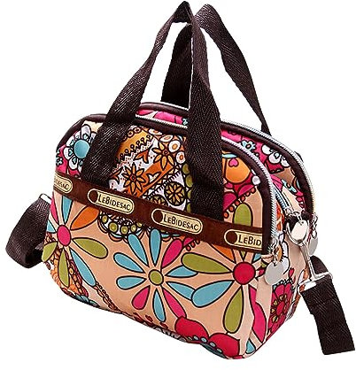 Frauen 2023 Druck Umhängetasche Schulter Handtasche Taschen Blumen (D, One Size)