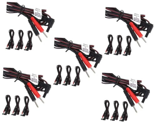VALICLUD 5 Sätze Elektrodendraht Zuleitungsdrähte Für Maschinen Elektrodenkabel Anschließen Kabel Für Massagegerät Anschließen Therapiegeräte Verbinden Kabel Ersatzkabel Pvc 4 Stück * 5