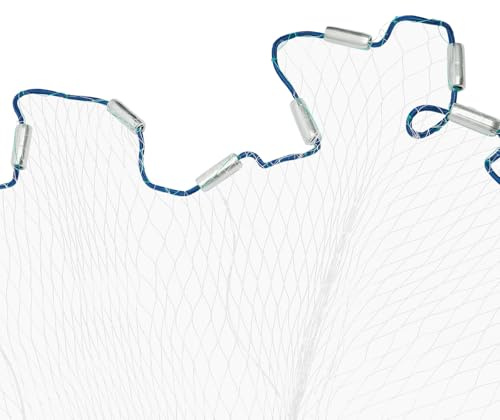 4.2/5.4m Wurfkescher Wurfnetz Zum Fischen Fischernetz, Angeln Mesh Fischnetz, von Angelzubehör Fishing Net Fishnets Fische Cast, zum Fangen (18ft 5.4m)